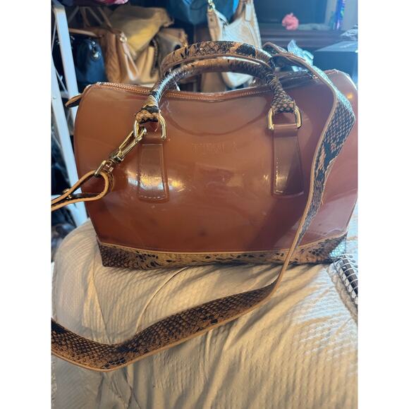 A119 Furla jelly bag with animal print - Picture 1 of 6